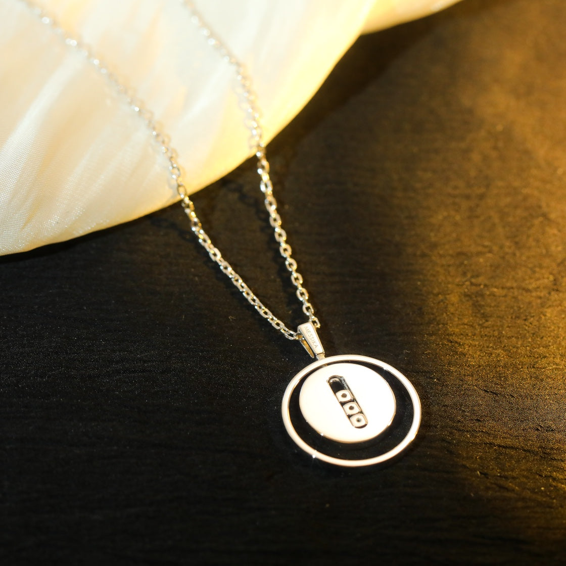 [Lume Jewelry]LUCKY MOVE MM SILVER DIAMOND NECKLACE