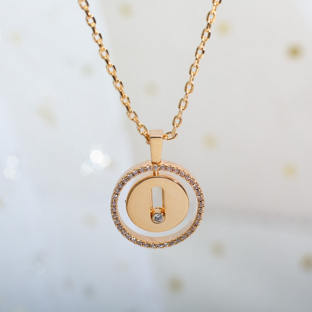[Lume Jewelry]LUCKY MOVE PM NECKLACE PINK GOLD DIAMOND