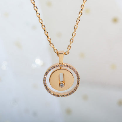 [Lume Jewelry]LUCKY MOVE PM NECKLACE PINK GOLD DIAMOND