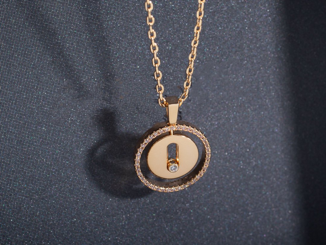 [Lume Jewelry]LUCKY MOVE PM NECKLACE PINK GOLD DIAMOND