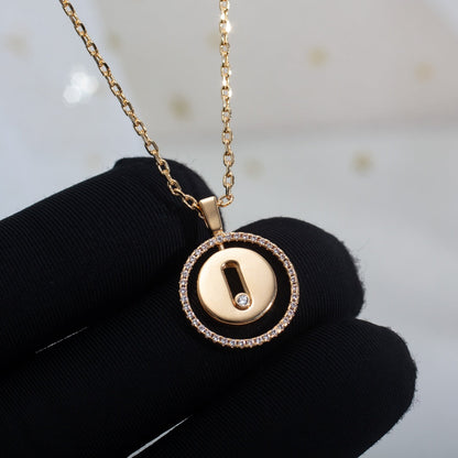 [Lume Jewelry]LUCKY MOVE PM NECKLACE PINK GOLD DIAMOND