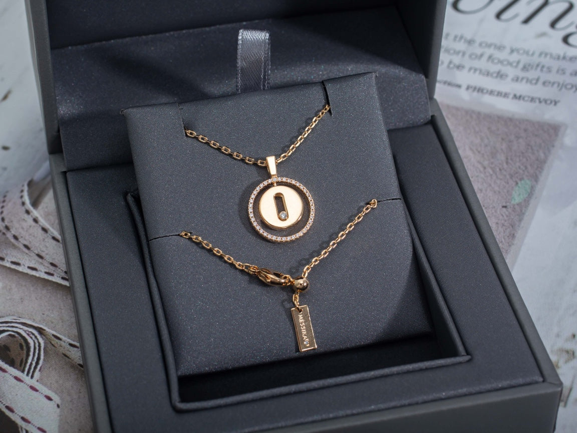 [Lume Jewelry]LUCKY MOVE PM NECKLACE PINK GOLD DIAMOND