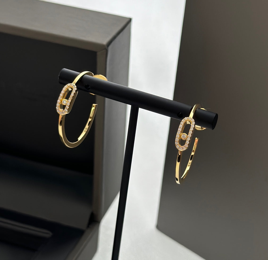 [Lume Jewelry]CREOLES MOVE UNO PM DIAMOND EARRINGS