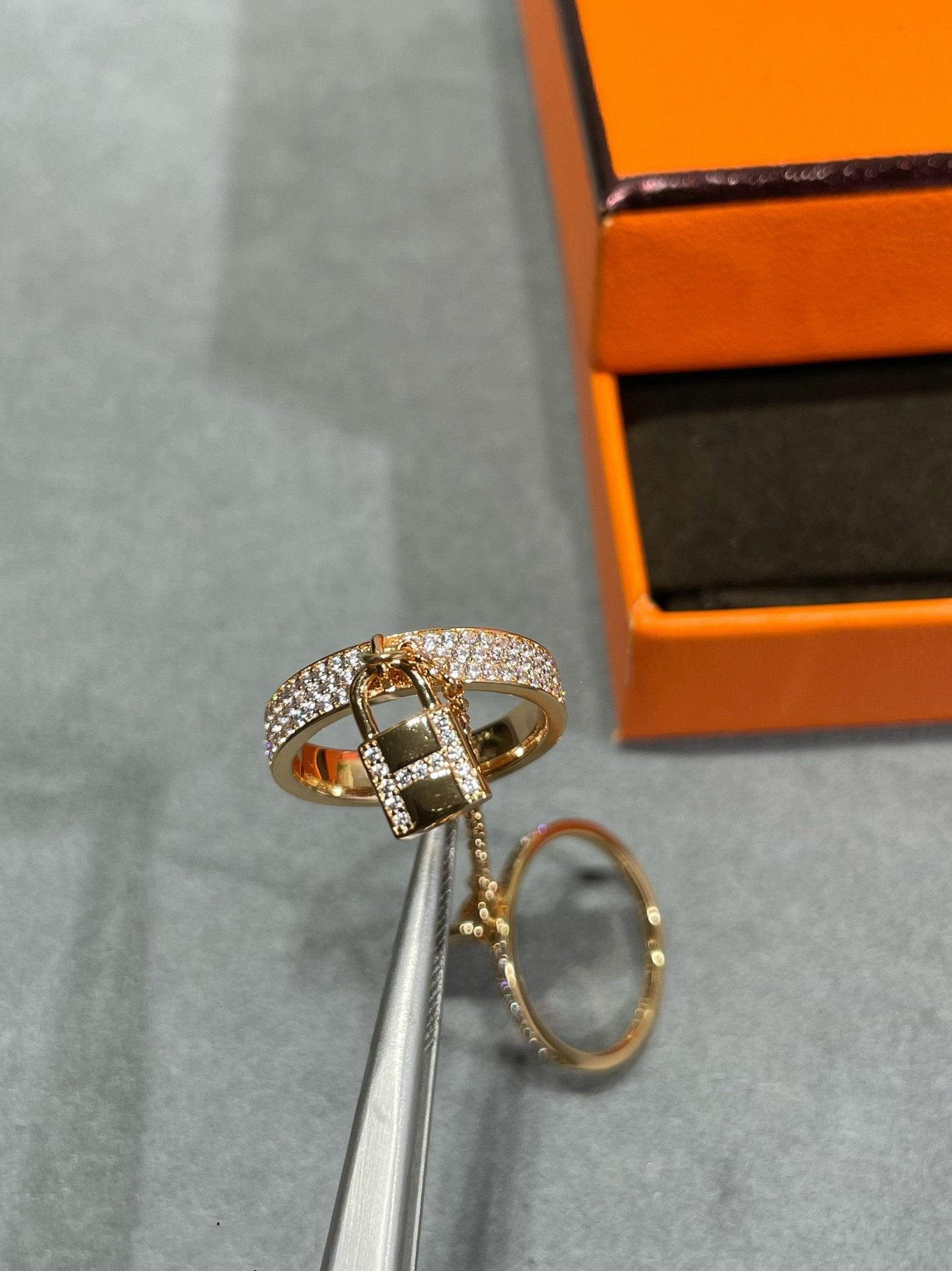 ¡®Lume Jewelry¡¯HM KELLY CLOCHETTE DOUBLE RING IN  WITH DIAMONDS