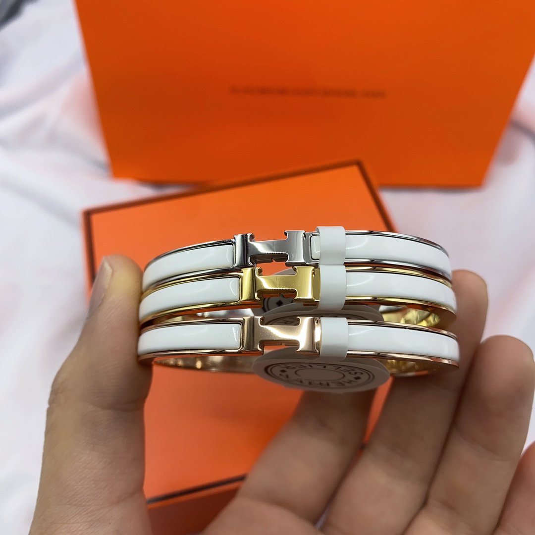 ¡®Lume Jewelry¡¯CLASSIC HM CLIC WHITE 8MM ENAMEL BRACELET