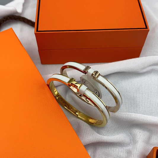 ¡®Lume Jewelry¡¯CLASSIC HM CLIC WHITE 8MM ENAMEL BRACELET