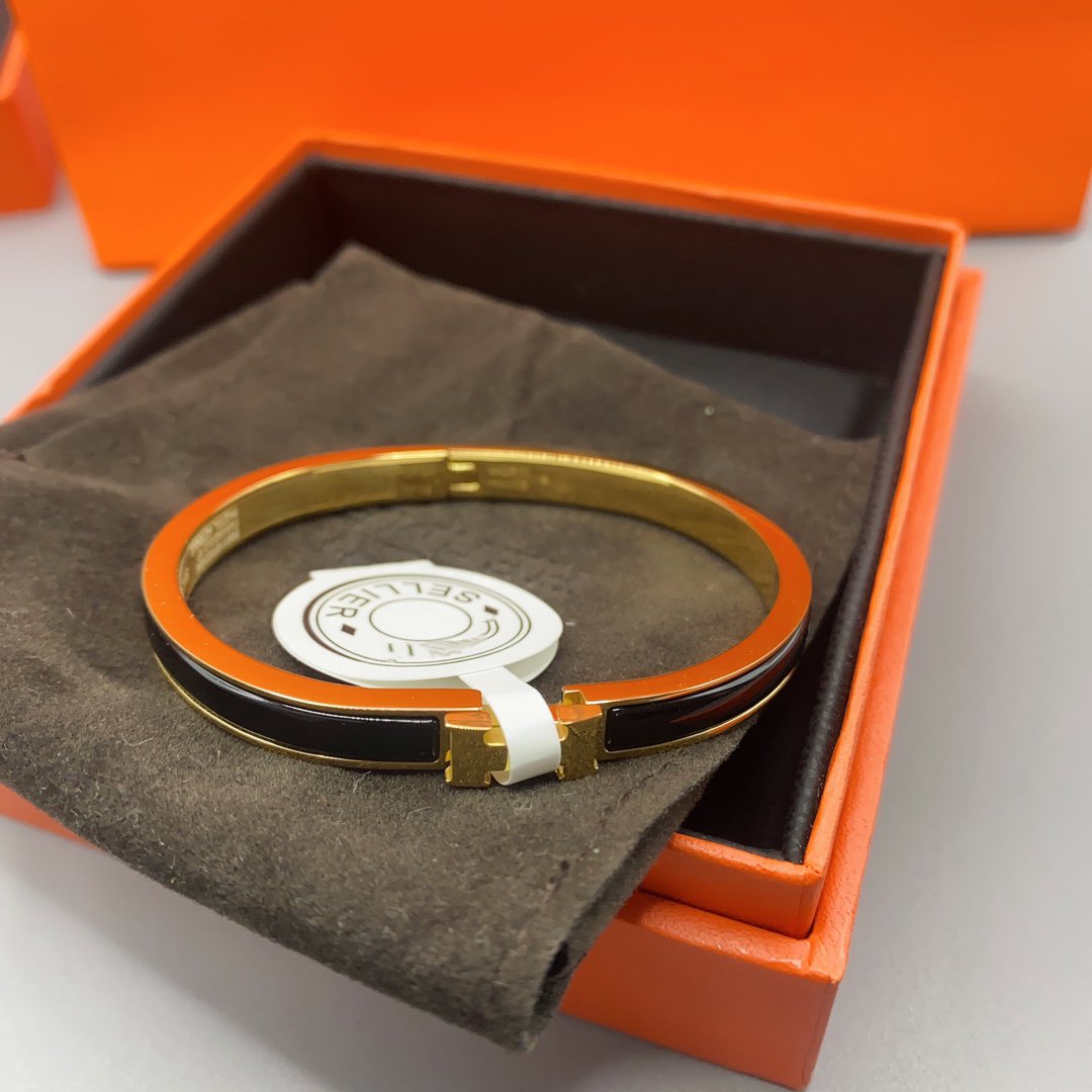 ¡®Lume Jewelry¡¯CLASSIC HM CLIC BLACK 8MM ENAMEL BRACELET