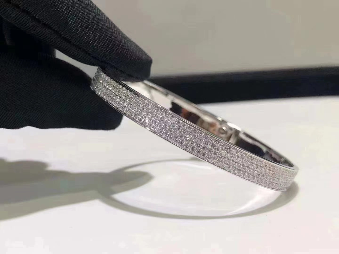 ¡®Lume Jewelry¡¯HM KELLY BRACELET IN SILVER AND FULL PAVE DIAMOND