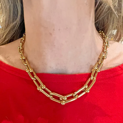 [Lume Jewelry]HARDWEAR PINK GOLD CHOKER