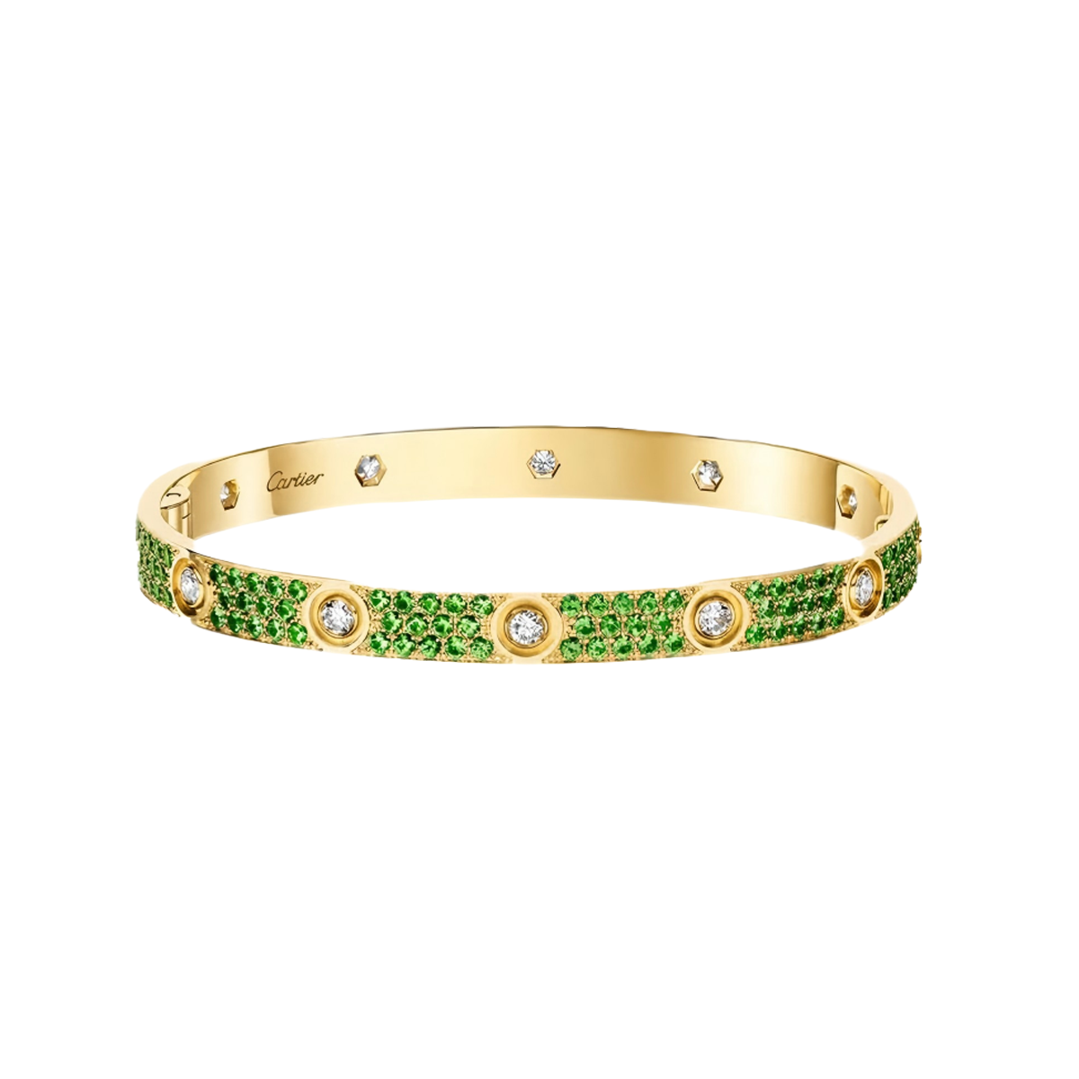 [Lume Jewelry]2026 PAVE GEMSTONE LOVE BRACELET 6.1MM 10 DIAMONDS