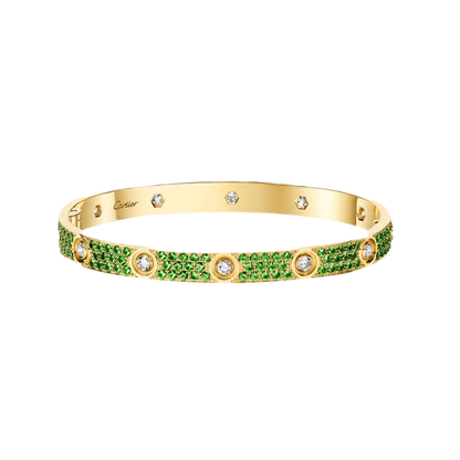 [Lume Jewelry]2026 PAVE GEMSTONE LOVE BRACELET 6.1MM 10 DIAMONDS