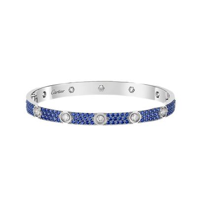 [Lume Jewelry]2026 PAVE GEMSTONE LOVE BRACELET 6.1MM 10 DIAMONDS