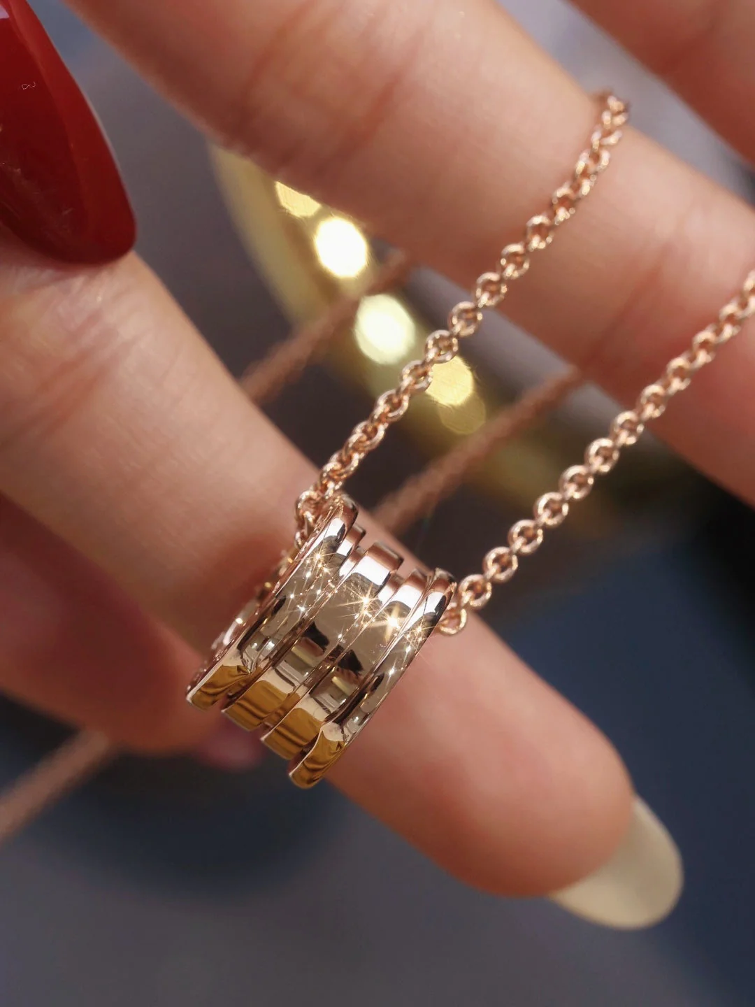 [Lume Jewelry]ZERO 1 PINK GOLD NECKLACE
