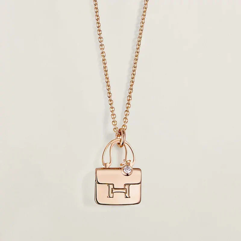 ¡®Lume Jewelry¡¯AMULETTE PEDANT ROSE GOLD NECKLACE