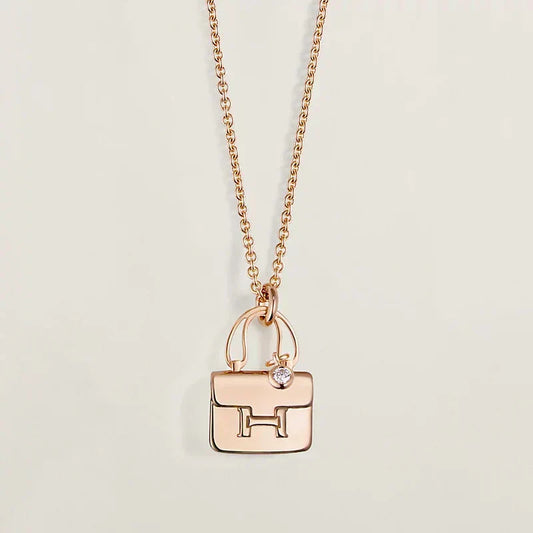 ¡®Lume Jewelry¡¯AMULETTE PEDANT ROSE GOLD NECKLACE