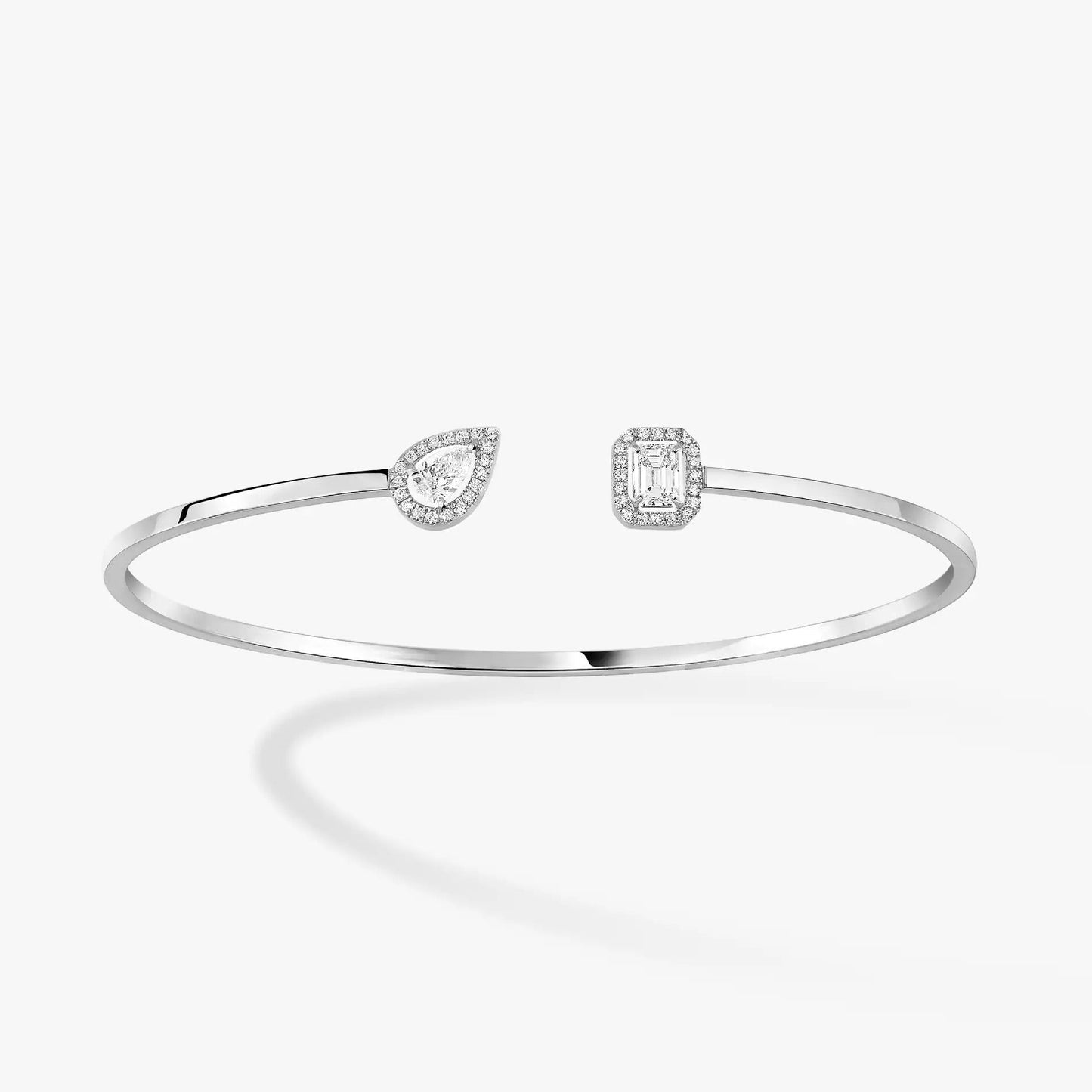 [Lume Jewelry]JONC FLEX MY TWIN TOI & MOI SILVER DIAMOND BRACELET