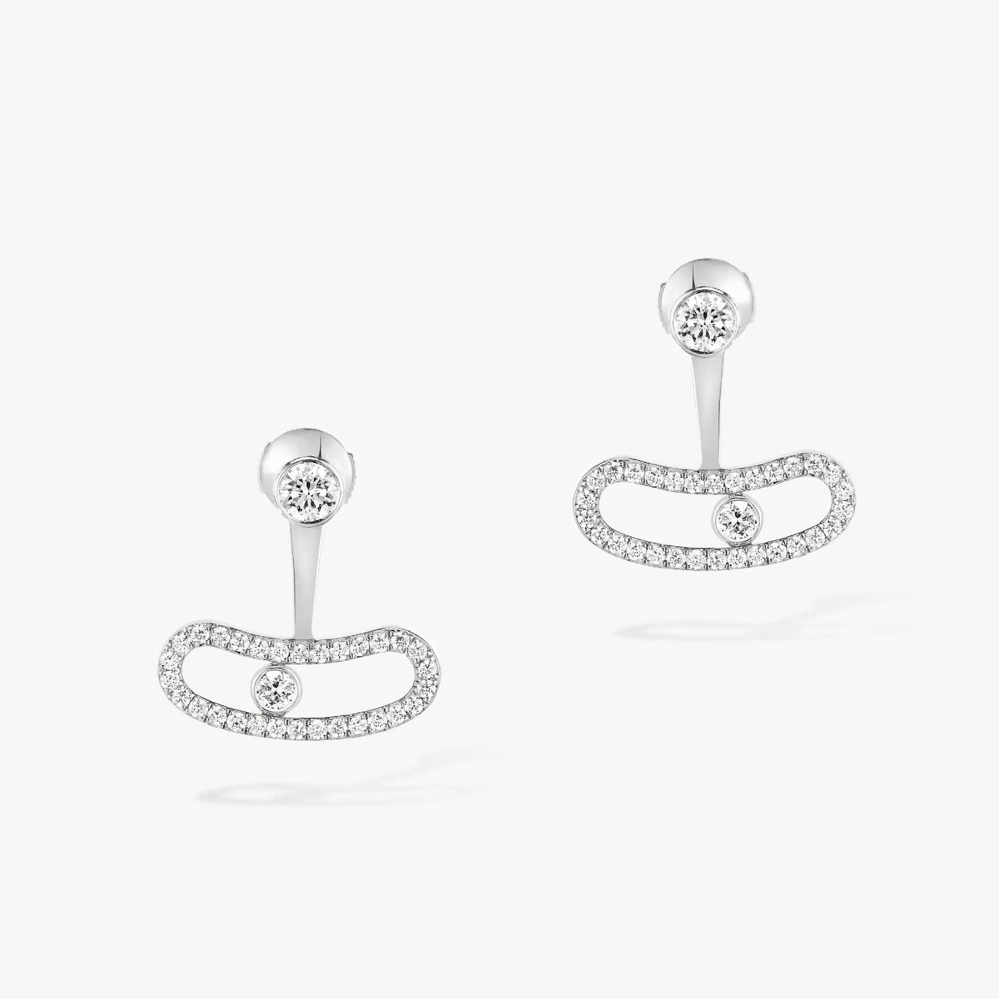 [Lume Jewelry]MOVE UNO SILVER DIAMOND EARRINGS