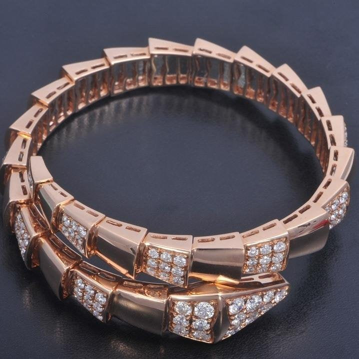 [Lume Jewelry]SERPENTI WIDE BRACELET PINK GOLD DIAMOND