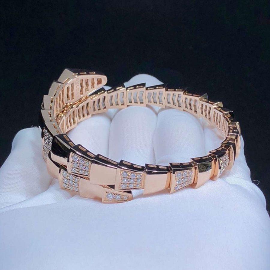 [Lume Jewelry]SERPENTI WIDE BRACELET PINK GOLD DIAMOND