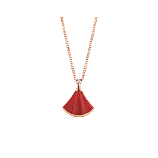 [Lume Jewelry]DREAM NECKLACE CARNELIAN 1 DIAMOND