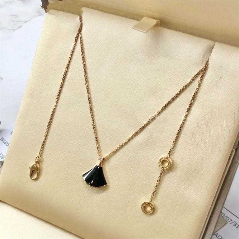 [Lume Jewelry]DREAM NECKLACE ONYX 1 DIAMOND