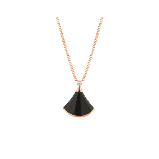 [Lume Jewelry]DREAM NECKLACE ONYX 1 DIAMOND