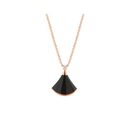 [Lume Jewelry]DREAM NECKLACE ONYX 1 DIAMOND