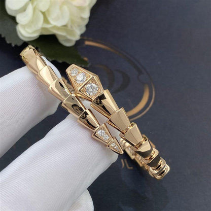 [Lume Jewelry]SERPENTI BRACELET DIAMONDS PINK GOLD