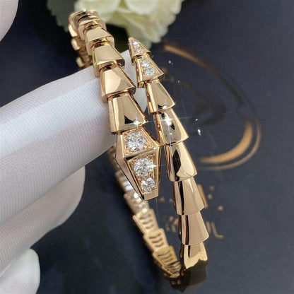 [Lume Jewelry]SERPENTI BRACELET DIAMONDS PINK GOLD