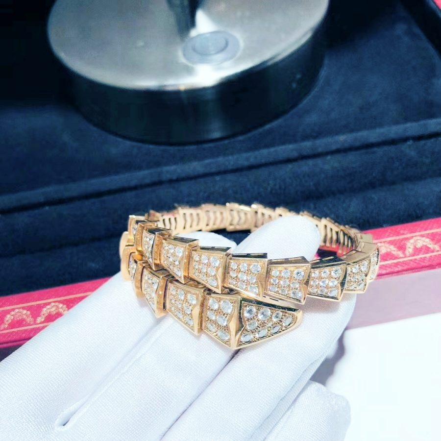 [Lume Jewelry]SERPENTI BRACELET 8MM PINK GOLD DIAMOND