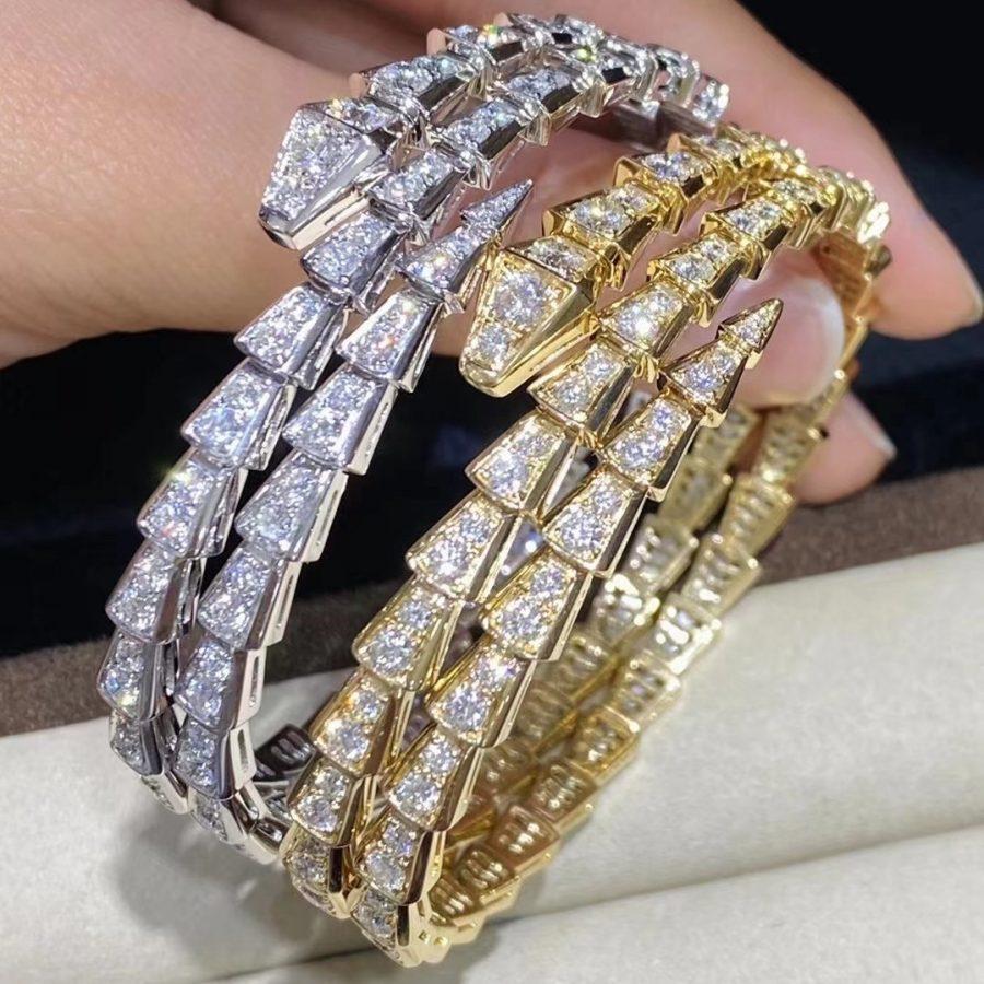 [Lume Jewelry]SERPENTI BRACELET GOLD DIAMOND DOUBLE ROW