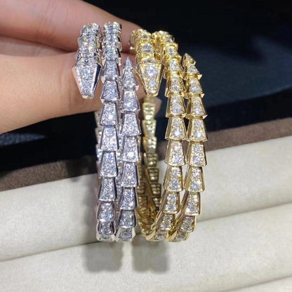 [Lume Jewelry]SERPENTI BRACELET GOLD DIAMOND DOUBLE ROW