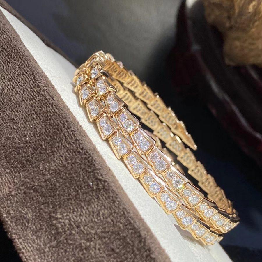 [Lume Jewelry]SERPENTI BRACELET GOLD DIAMOND DOUBLE ROW