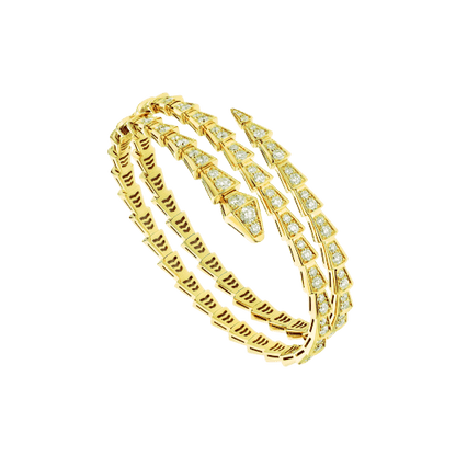 [Lume Jewelry]SERPENTI BRACELET GOLD DIAMOND DOUBLE ROW