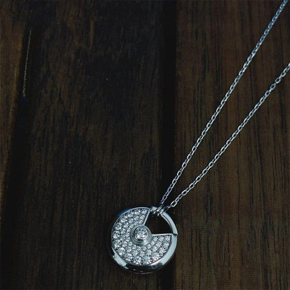 ¡®Lume Jewelry¡¯AMULETTE SILVER FULL DIAMOND NECKLACE