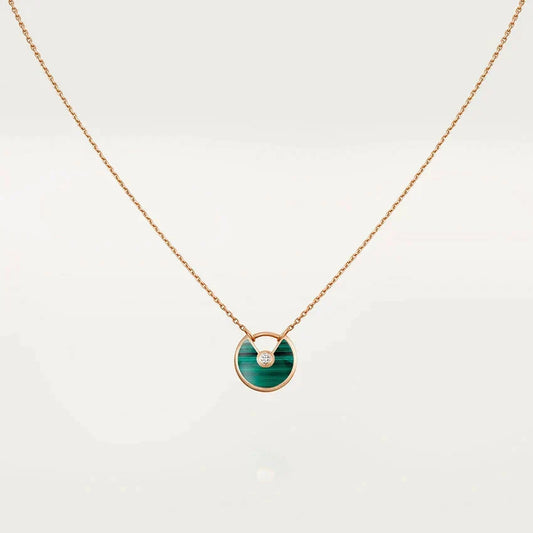 ¡®Lume Jewelry¡¯AMULETTE ROSE GOLD MALACHITE NECKLACE
