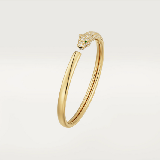 ¡®Lume Jewelry¡¯PANTHERE GOLD DIAMOND OPEN BRACELET