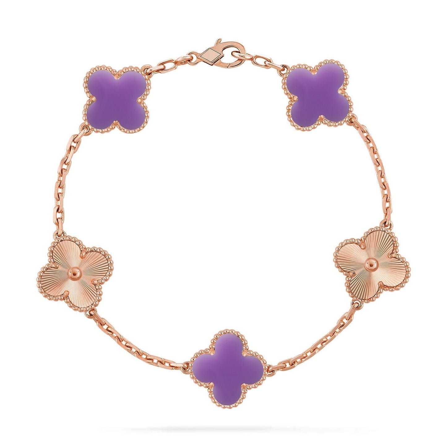 [Lume Jewelry]New CLOVER 5 MOTIF LIGHT PURPLE BRACELET COLLECTION