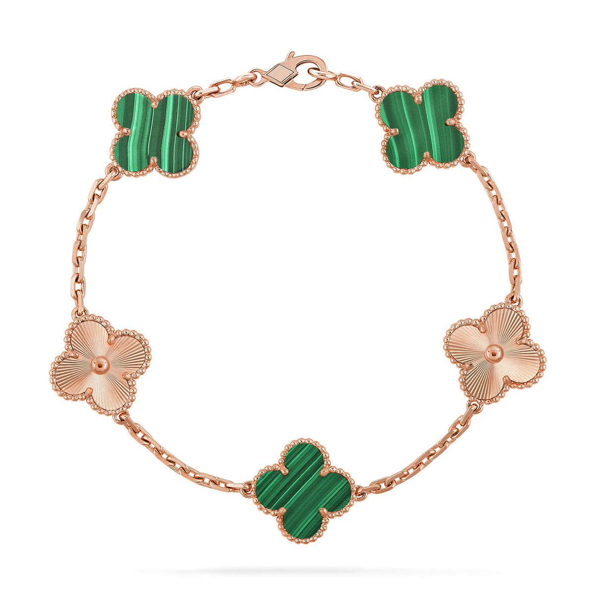 [Lume Jewelry]New  CLOVER 5 MOTIF MALACHITE BRACELET COLLECTION