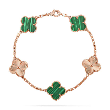 [Lume Jewelry]New  CLOVER 5 MOTIF MALACHITE BRACELET COLLECTION