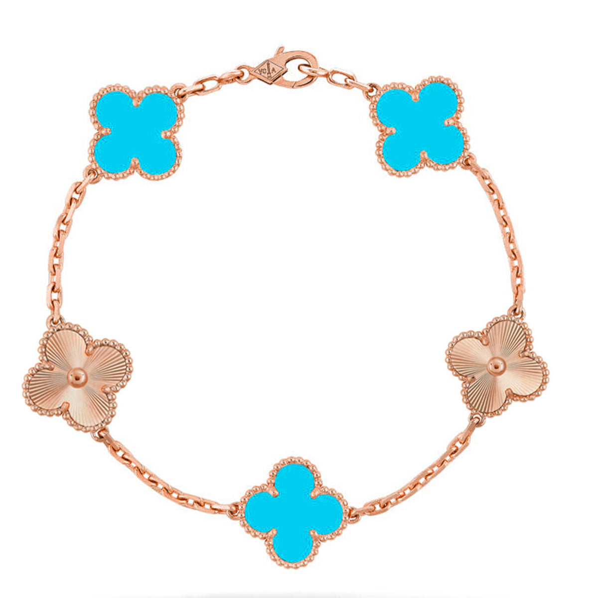 [Lume Jewelry]New  CLOVER 5 MOTIF TURQUOISE BRACELET COLLECTION