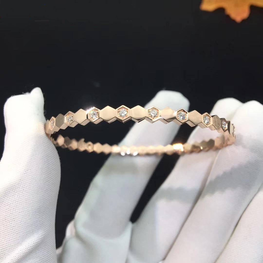 ¡®Lume Jewelry¡¯BEE LOVE PINK GOLD DIAMOND BRACELET