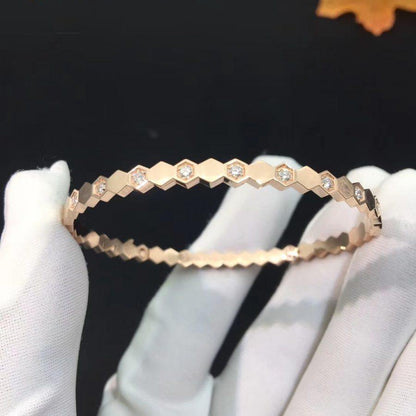 ¡®Lume Jewelry¡¯BEE LOVE PINK GOLD DIAMOND BRACELET