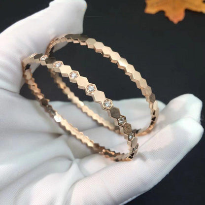 ¡®Lume Jewelry¡¯BEE LOVE PINK GOLD DIAMOND BRACELET