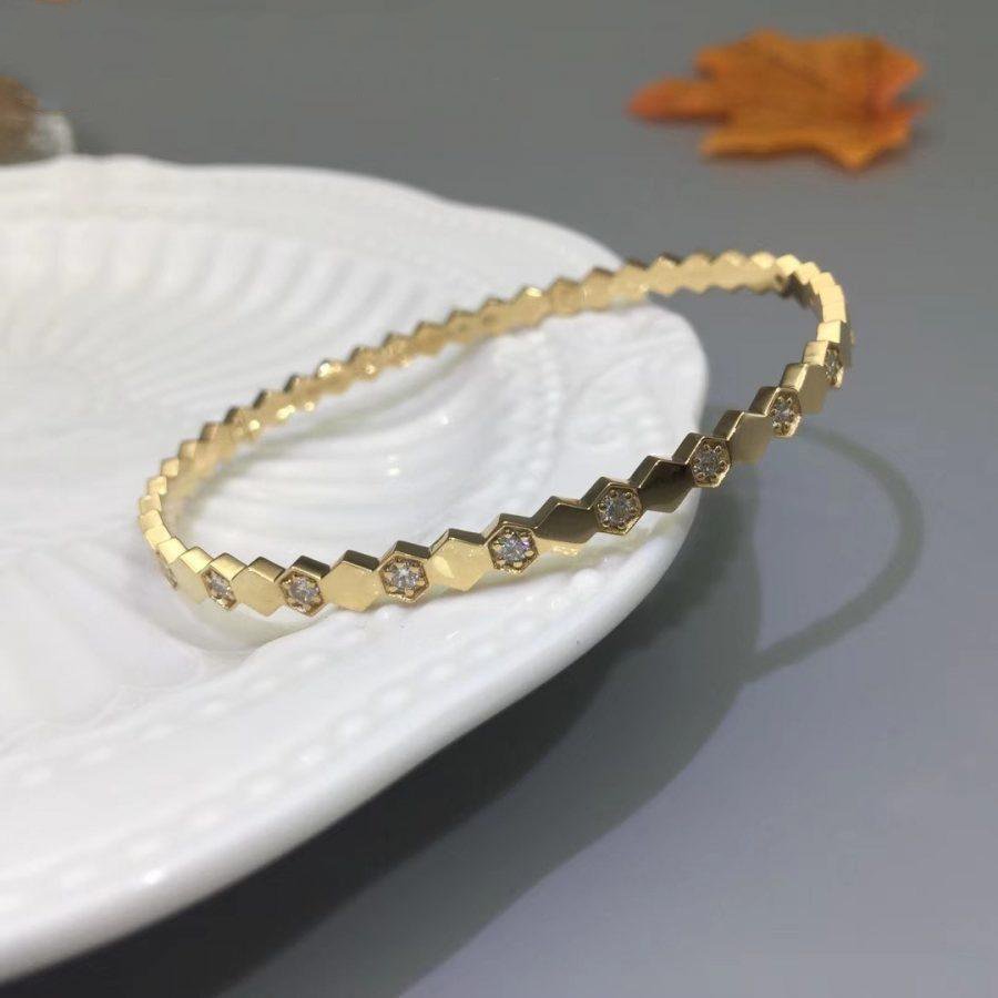 ¡®Lume Jewelry¡¯BEE LOVE GOLD DIAMOND BRACELET