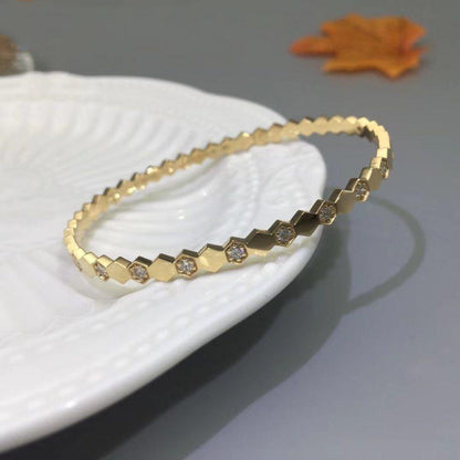 ¡®Lume Jewelry¡¯BEE LOVE GOLD DIAMOND BRACELET