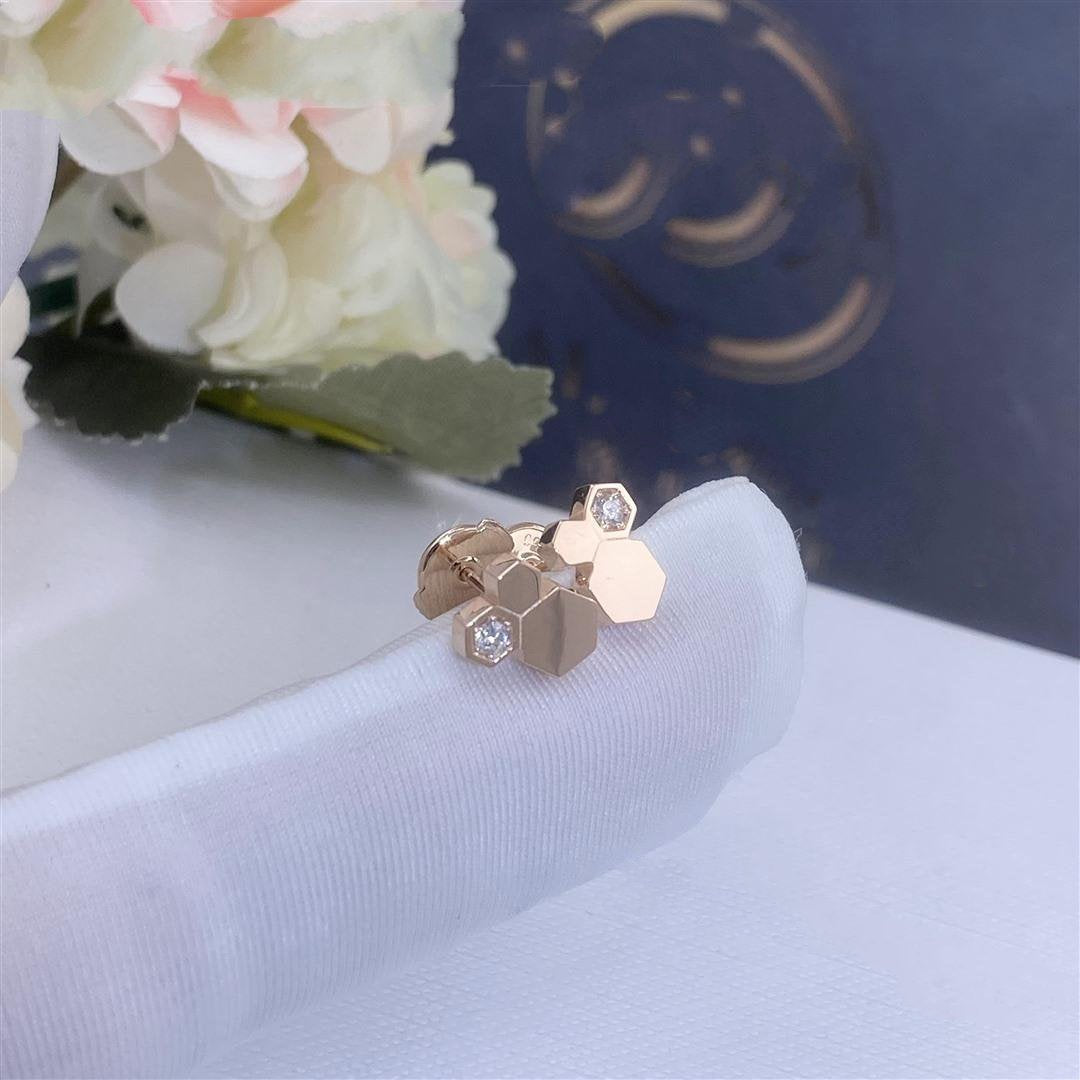 ¡®Lume Jewelry¡¯BEE LOVE PINK GOLD DIAMOND EARRINGS