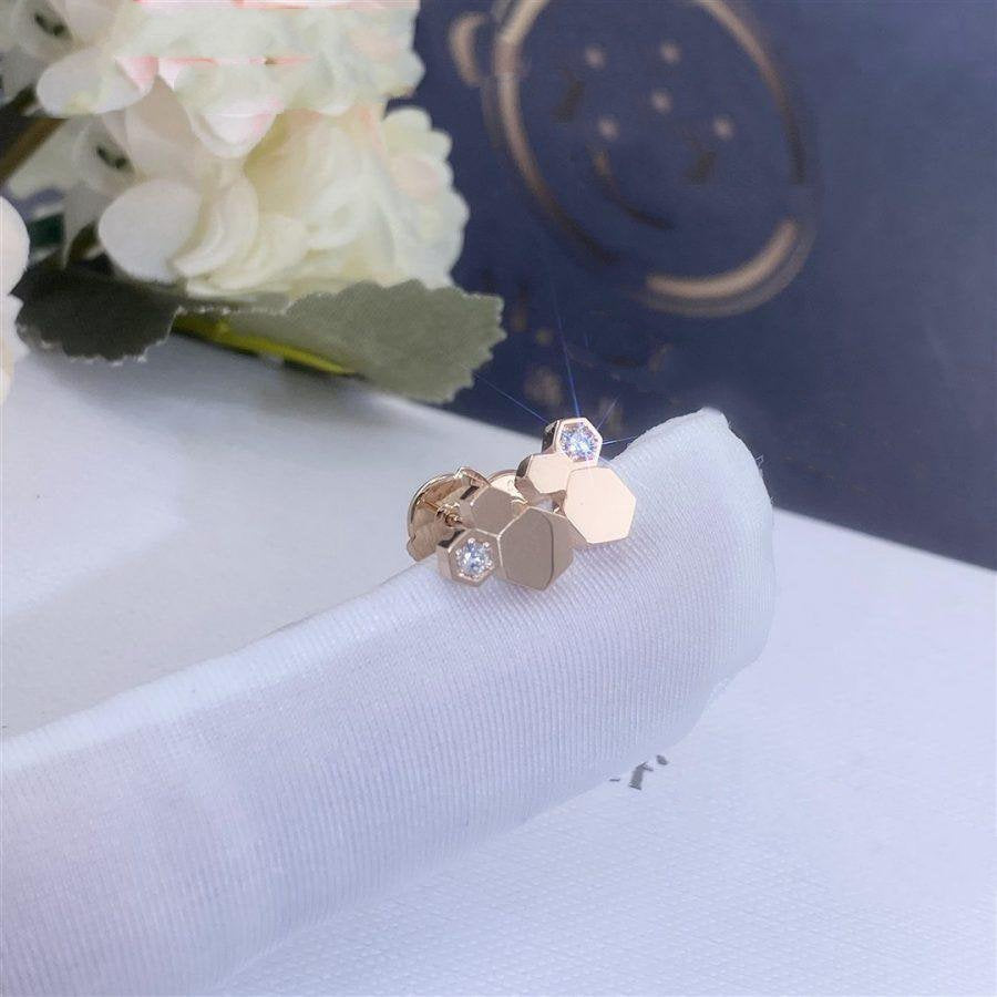 ¡®Lume Jewelry¡¯BEE LOVE PINK GOLD DIAMOND EARRINGS