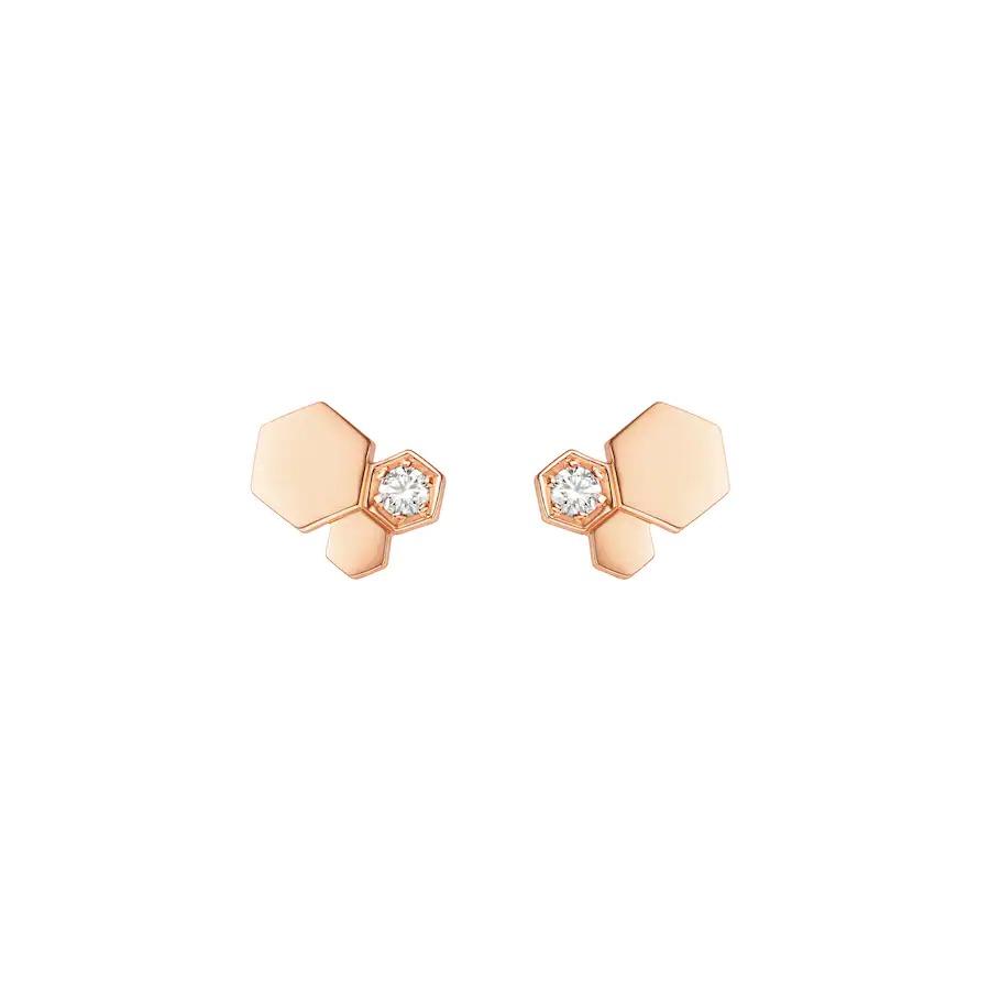 ¡®Lume Jewelry¡¯BEE LOVE PINK GOLD DIAMOND EARRINGS