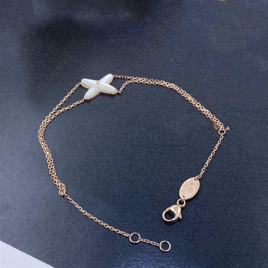 ¡®Lume Jewelry¡¯JEUX BRACELET WHITE MOP PINK GOLD 1 DIAMOND